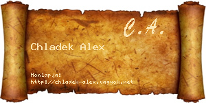 Chladek Alex névjegykártya